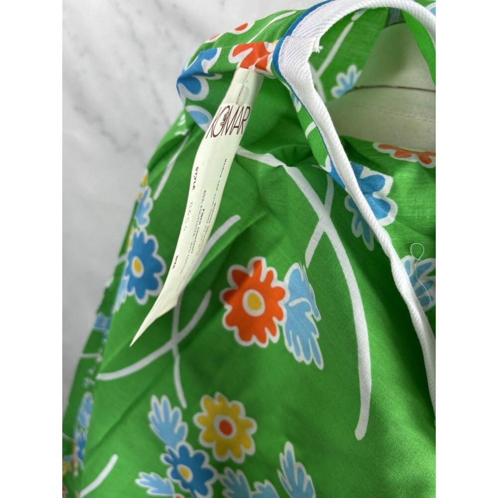 Vtg 60s Flower Power Patio House Dress Loungewear Psychedelic Hippy NWT MCM 70s - Picture 8 of 16